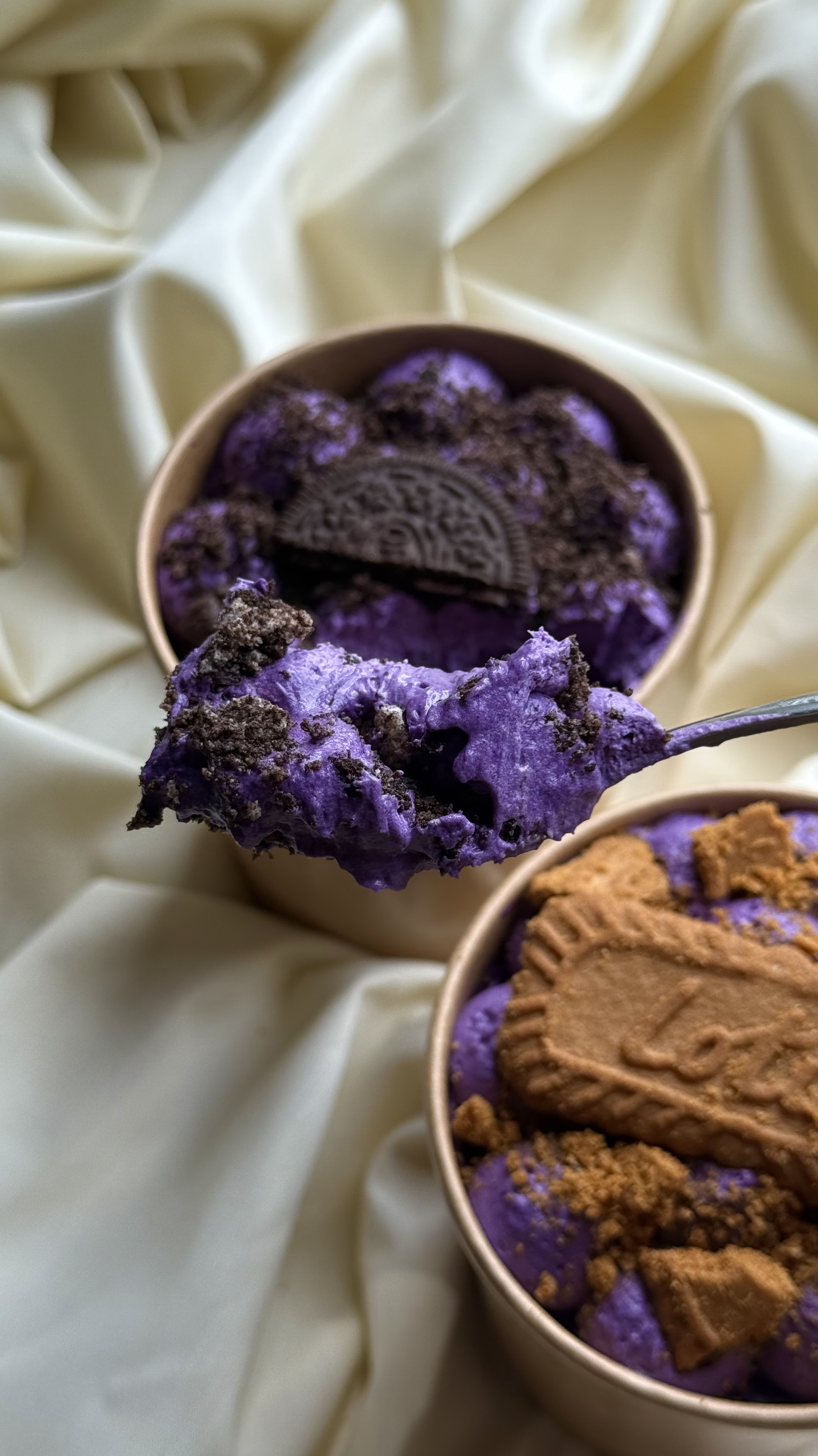 Mini pie cups close-up